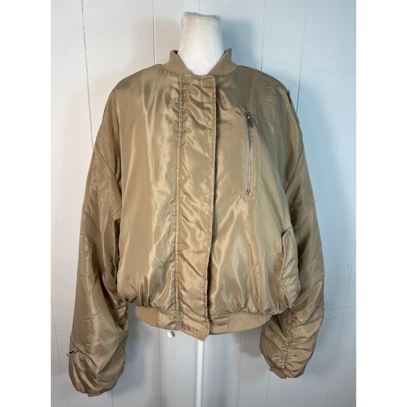 BY.DYLN Kai Bomber Jacket in Mushroom. Size M. - Picture 5 of 10